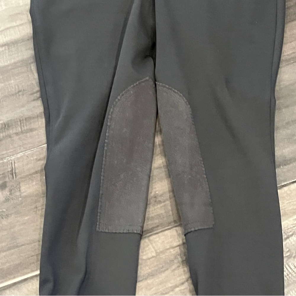Tuff Rider Ribbed Knee Patch Breeches In Charcoal - Size 34 - Picture 2 of 14